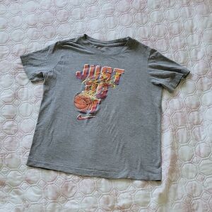 Nike Grey Kids' 'Just Do It' Basketball Graphic Tee